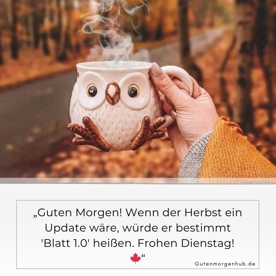 130+ Guten Morgen Dienstag Herbst: Botschaften, Sprüche 10 Guten Morgen Dienstag Herbst