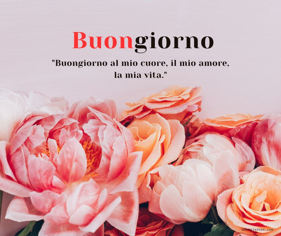 buongiorno amore mio ti amo