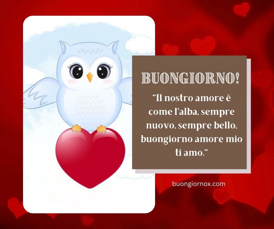 buongiorno amore mio ti amo