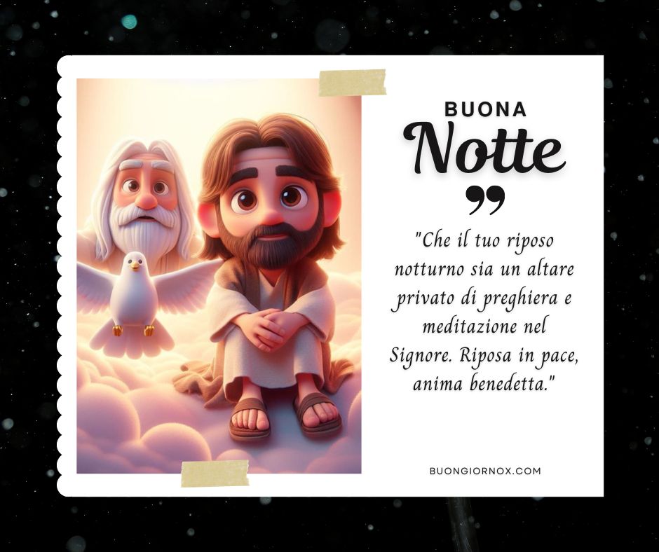 Auguri religiosi di buonanotte con immagini