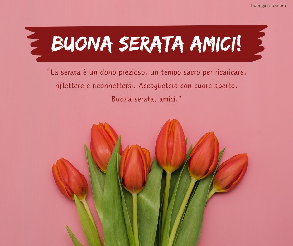 Che questa serata vi porti dolcezza: buona serata amici