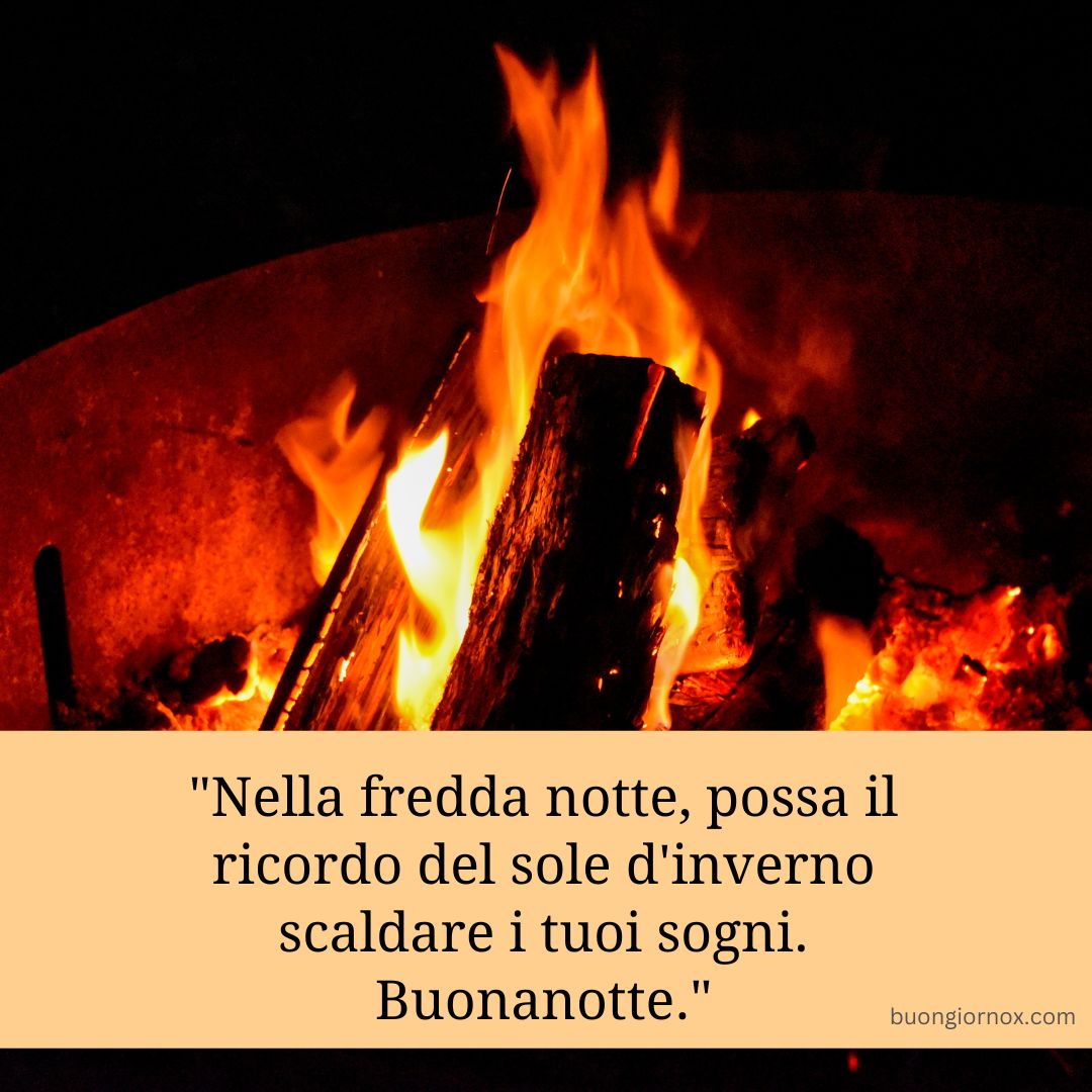 Immagini di buonanotte invernali con frasi