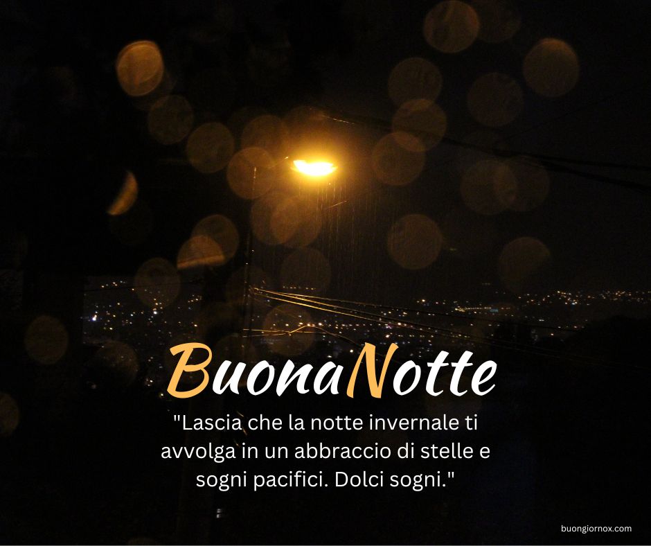 Immagini invernali di buonanotte