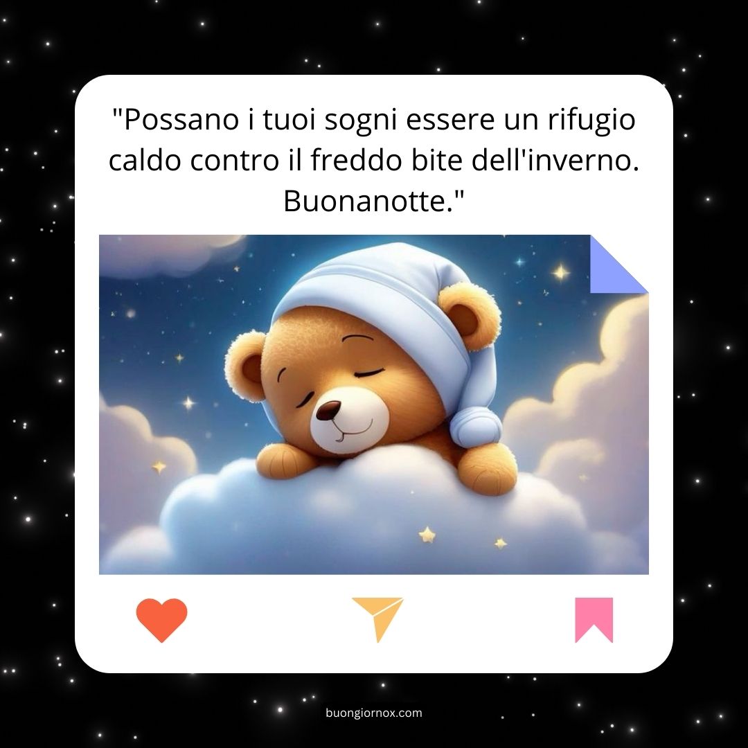 Immagini vintage invernali di buonanotte