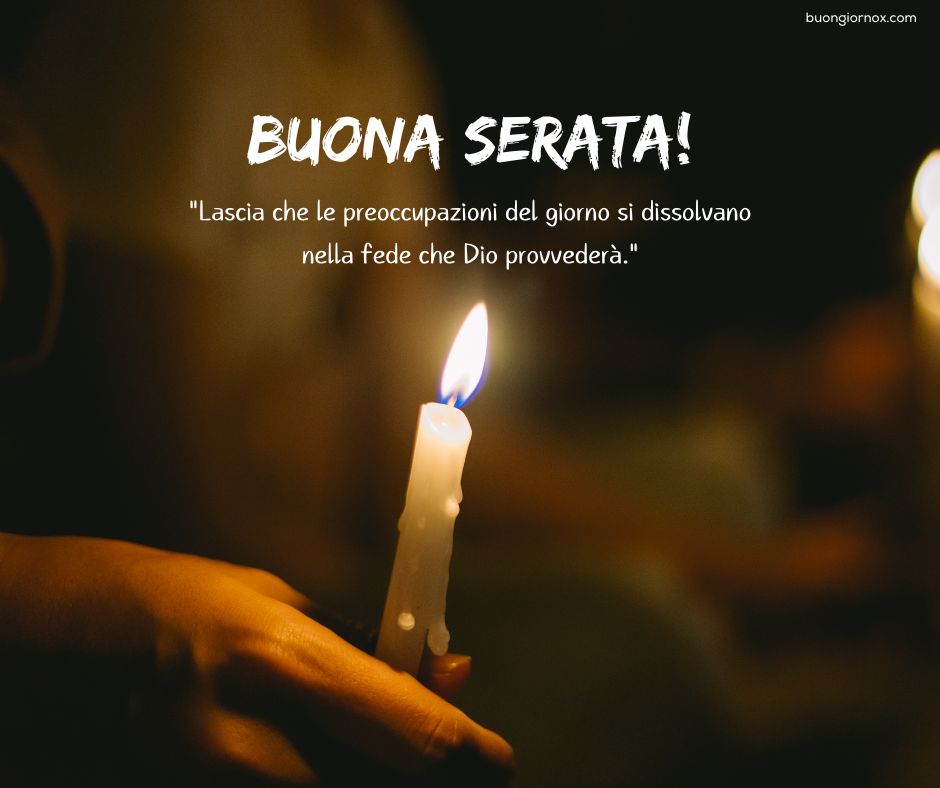 Pace e riflessione in questa serata di fede