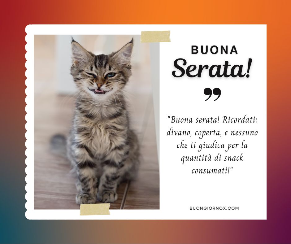 Simpatico Frasi Buona Serata Divertenti