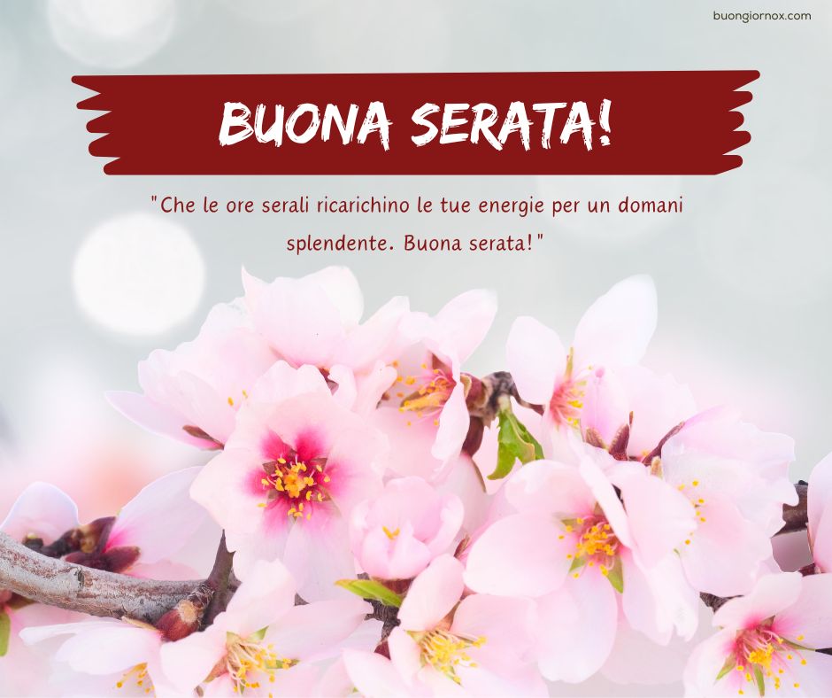 Vivace composizione floreale con auguri di 'Buona Serata' incastonati tra i petali