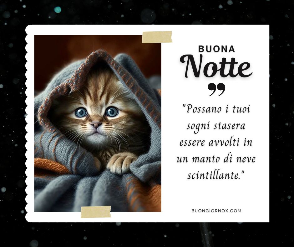 belle immagini di buonanotte invernali
