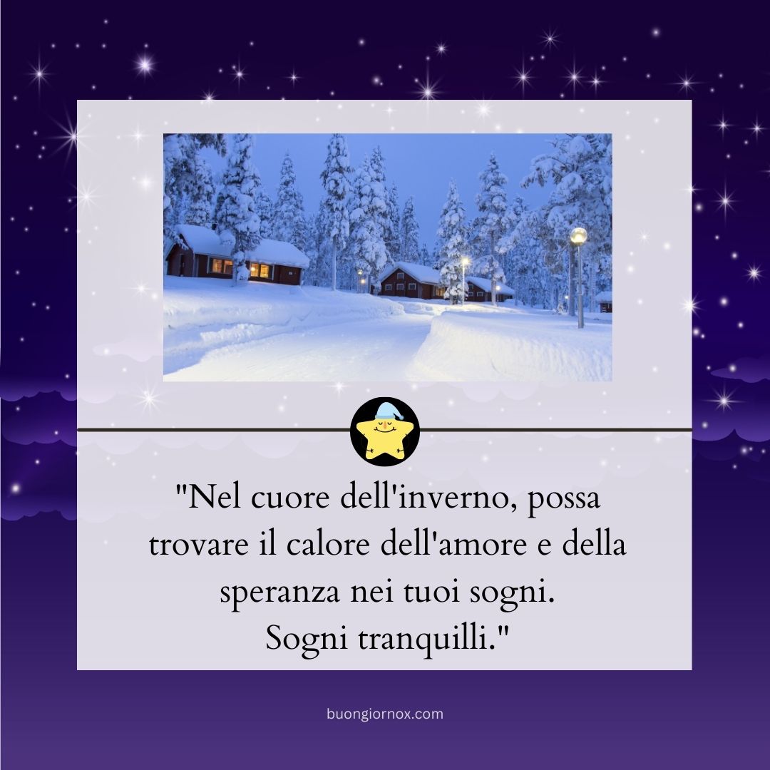 immagini buonanotte con paesaggi invernali