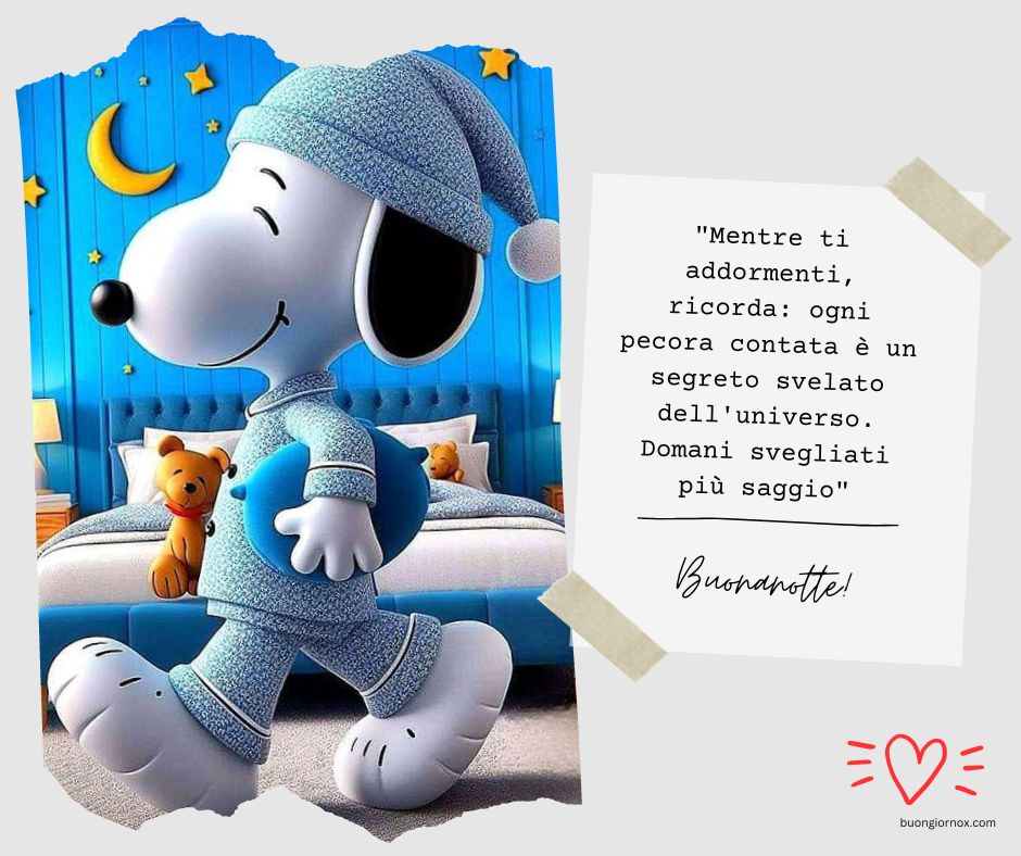 immagini buonanotte divertenti snoopy