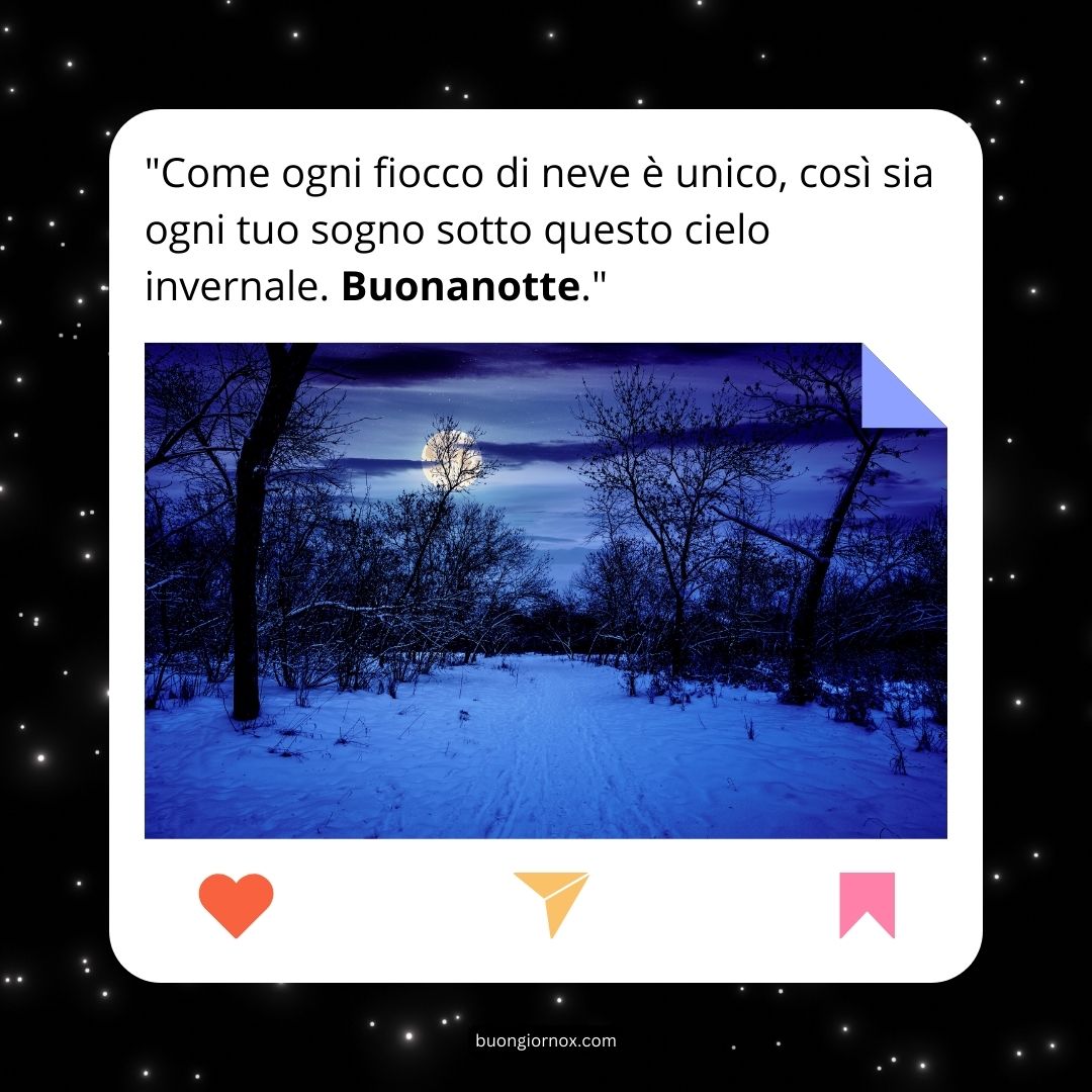 immagini buonanotte invernali 2024