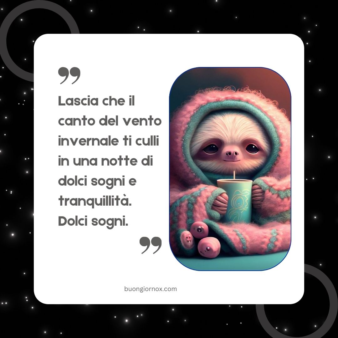 immagini buonanotte invernali con animali