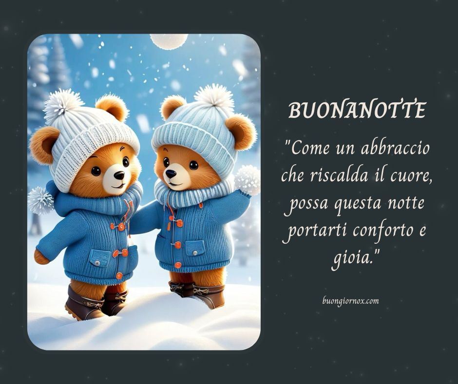 immagini di buonanotte invernali